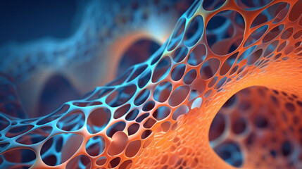 Intricate Mesh: A Harmonious Fusion of Porous Metallic Patterns. Generative AI - obrazy, fototapety, plakaty