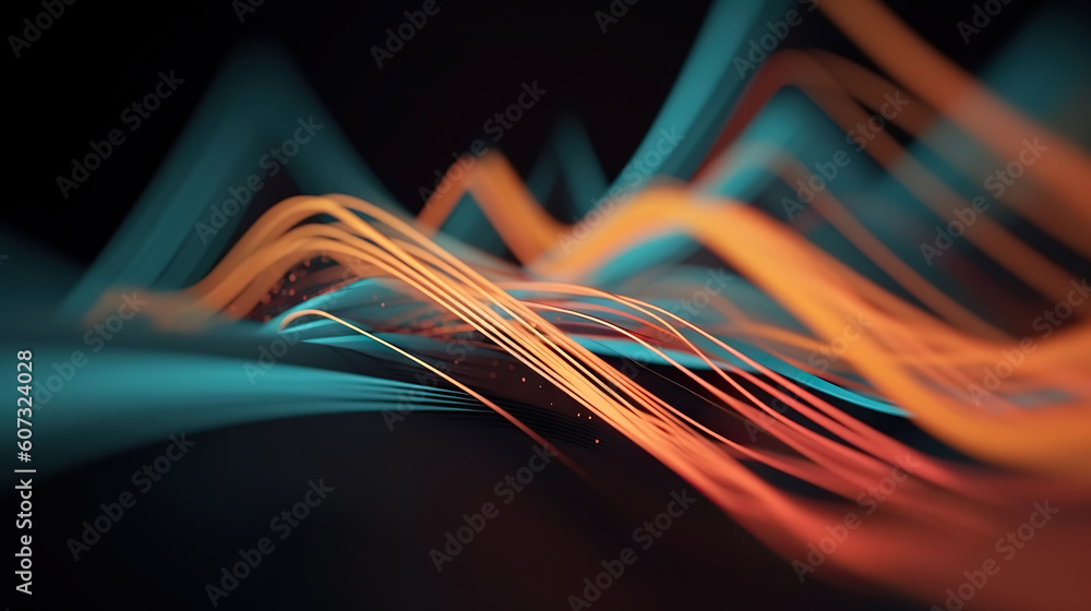 Poster modern digital abstract 3d background. can be used in the description of network abilities, technolo