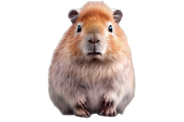 A Capybara isolated on transparent background - Generative AI 