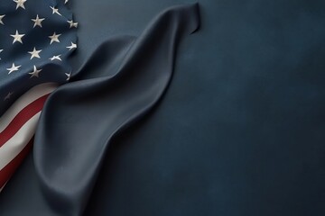 memorial day theme with us united states america flag with free space text, generative AI