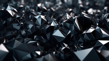 abstract black crystal background  Generative AI
