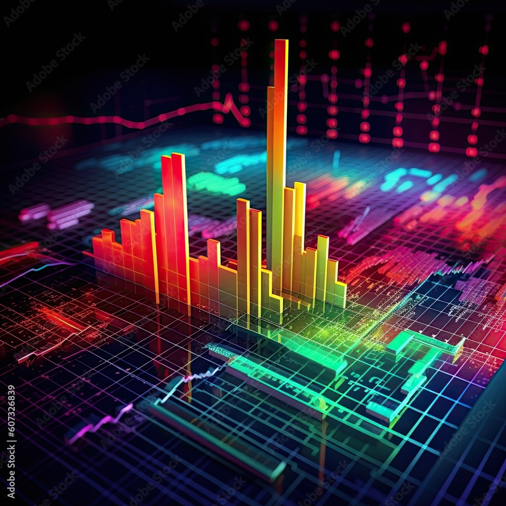 Poster business data analysis and analytics of customers insights with charts.generative ai