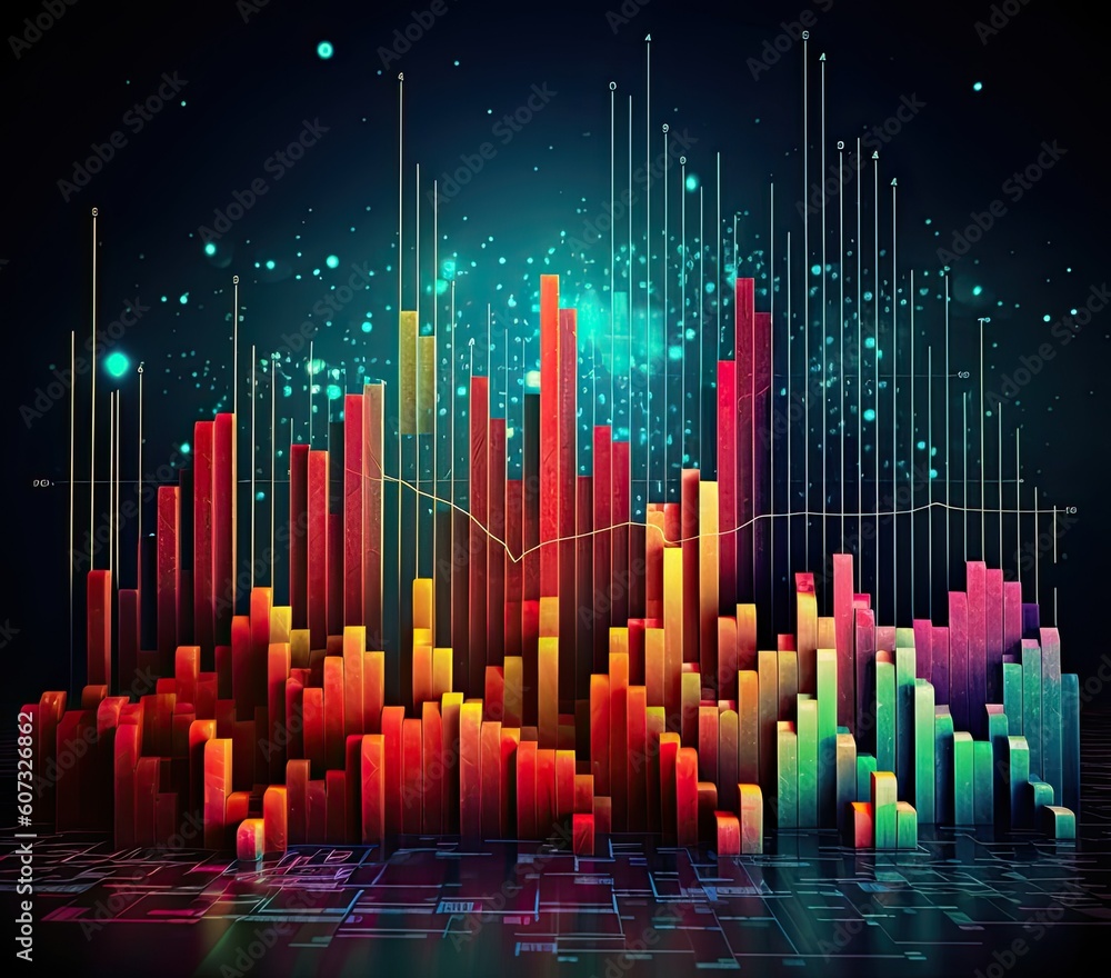 Poster business data analysis and analytics of customers insights with charts.generative ai