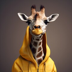 "Tall Tales in the Hood: The Giraffe's Urban Adventure" | Creative Concept Design | Generative AI Artwork