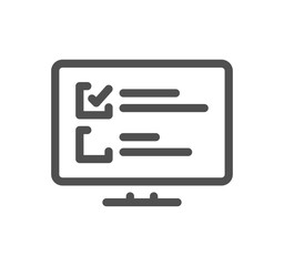 Fototapeta premium Online education related icon outline and linear vector.