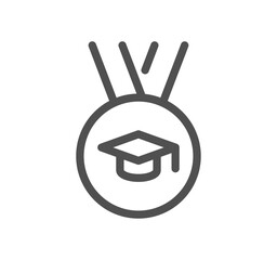 Online education related icon outline and linear vector.