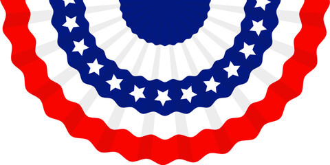 American Flag Bunting Illustration