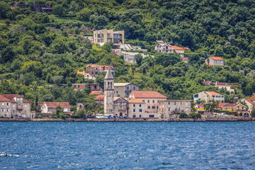 Fototapeta na wymiar Donji Stoliv town in Kotor Bay on Adriatic Sea, Montenegro