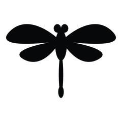Dragonfly icon design silhouette template illustration