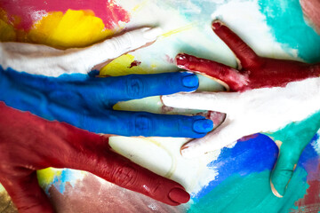 mani dipingere colori arte 