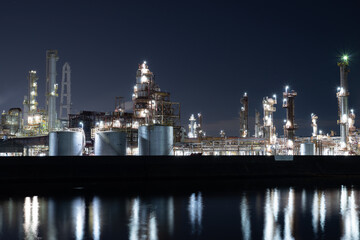 工場夜景　四日市市