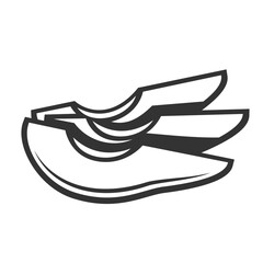 Vintage avocado icon isolated on white background. Vector illustration