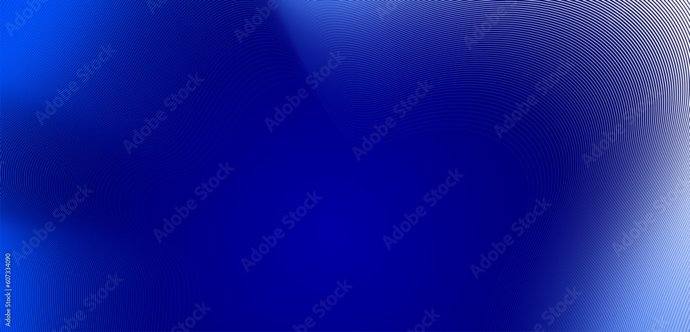 Poster blue lines in 3d perspective vector abstract background, dynamic linear minimal design, wave lied pa