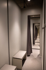 Empty Illuminated Infinity Fitting Room in Switzerland.