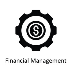 Obraz premium Financial Management Vector Solid Icon Design illustration. Seo and web Symbol on White background EPS 10 File