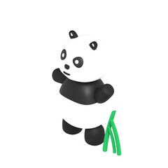 3D Panda Illustration