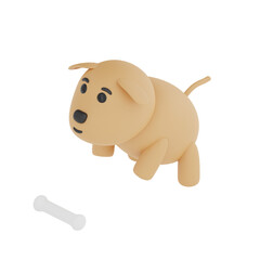 3D Pack Dog Illustration