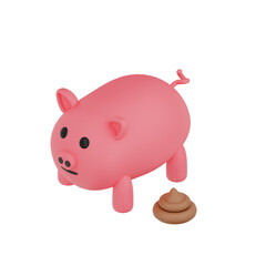 3D Pack Pig Illustration