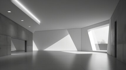 Naklejka na ściany i meble Contemporary and understated interior design. Created with generative ai technology.