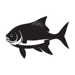 Obraz premium This is a Fish Vector Silhouette, fish vector silhouette.