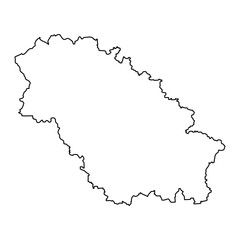 Pernik Province map, province of Bulgaria. Vector illustration.