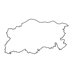 Pleven Province map, province of Bulgaria. Vector illustration.