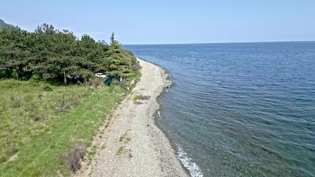 The coast of Sarkoy district of Tekirdag province