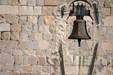 Obraz premium Church bells at a small church in Dubrovnik's old town of Croatia