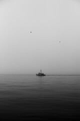 Fototapeta premium boat in the fog