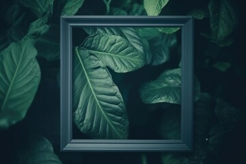 Nature concept. Green leaf close - up. Ai generative.