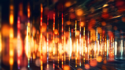 Beautiful background image in bright blurry colors with glowing lines.