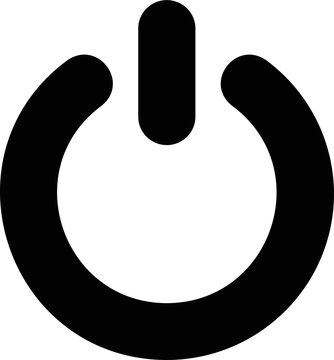 Simple power button vector icon