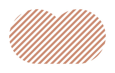 Trendy vector minimalist geometric basic lines cloud element. Shape abstract figure bauhaus form. Retro style texture illustration. Modern design poster, cover, card design