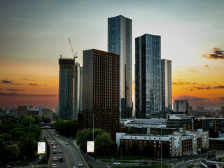 Naklejka premium Skyscrapers in Manchester