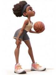 basketball player with ball