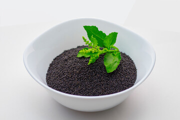 basil seeds with leafs. good for health.  