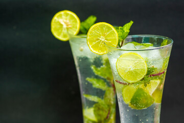 selective focus refreshment cold drinks cocktail. 
