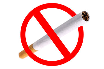 No smoking sign with crossed cigarette. Do not smoke concept