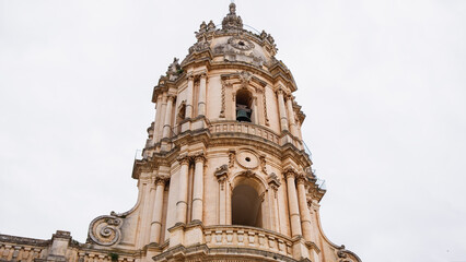 Fototapeta na wymiar Ancient baroque cathedral of modica. St. George church