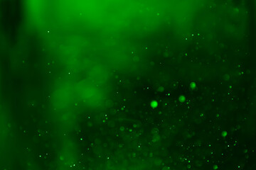 Abstract green blurred glitter shiny backdrop smooth  background. 