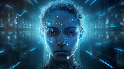 Cyber, Internet, , Virtual, AI,AI generate