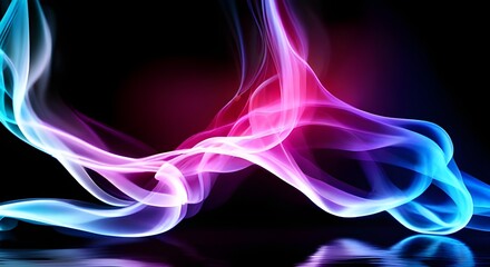 Abstract colorful smoke on a black background