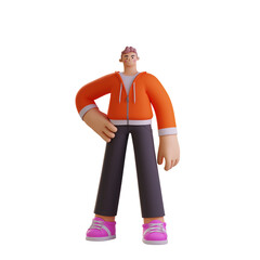 3D Character Illustration Confident