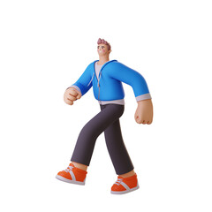 3D Character Illustration Pedestrian
