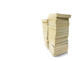 2 piles of books  isolated PNG transparent