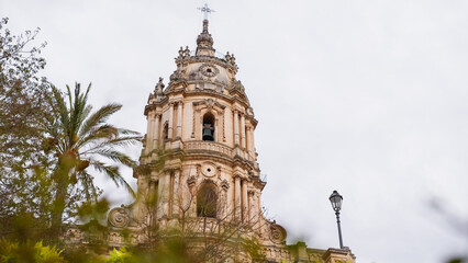 Ancient baroque cathedral of modica. St. George church