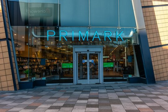 Entrance of Primark Drake Circus Shopping Centre in Plymouth, Devon