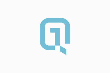 initial letter q1 logo vector premium template
