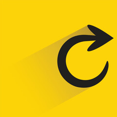 reload and redo arrow symbol on yellow background