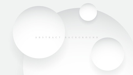 Abstract white background with different size circles